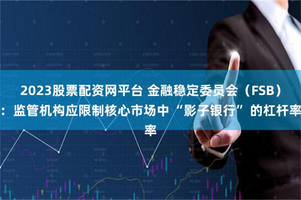 2023股票配资网平台 金融稳定委员会（FSB）：监管机构应限制核心市场中 “影子银行” 的杠杆率
