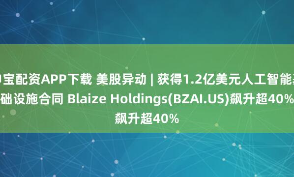 申宝配资APP下载 美股异动 | 获得1.2亿美元人工智能基础设施合同 Blaize Holdings(BZAI.US)飙升超40%