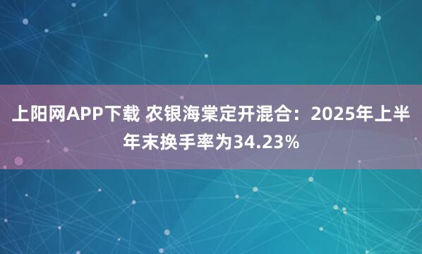 上阳网APP下载 农银海棠定开混合：2025年上半年末换手率为34.23%